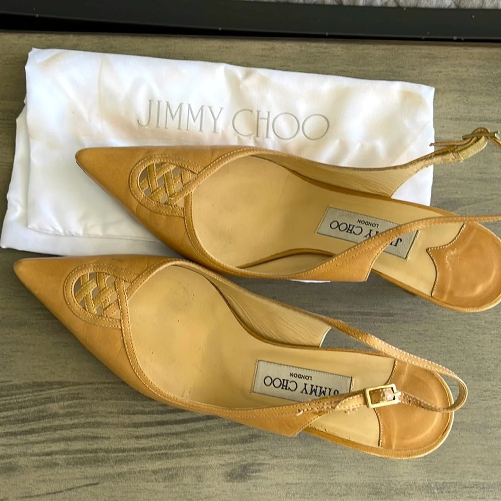 Jimmy Choo Tan Heels - Picture 2 of 9